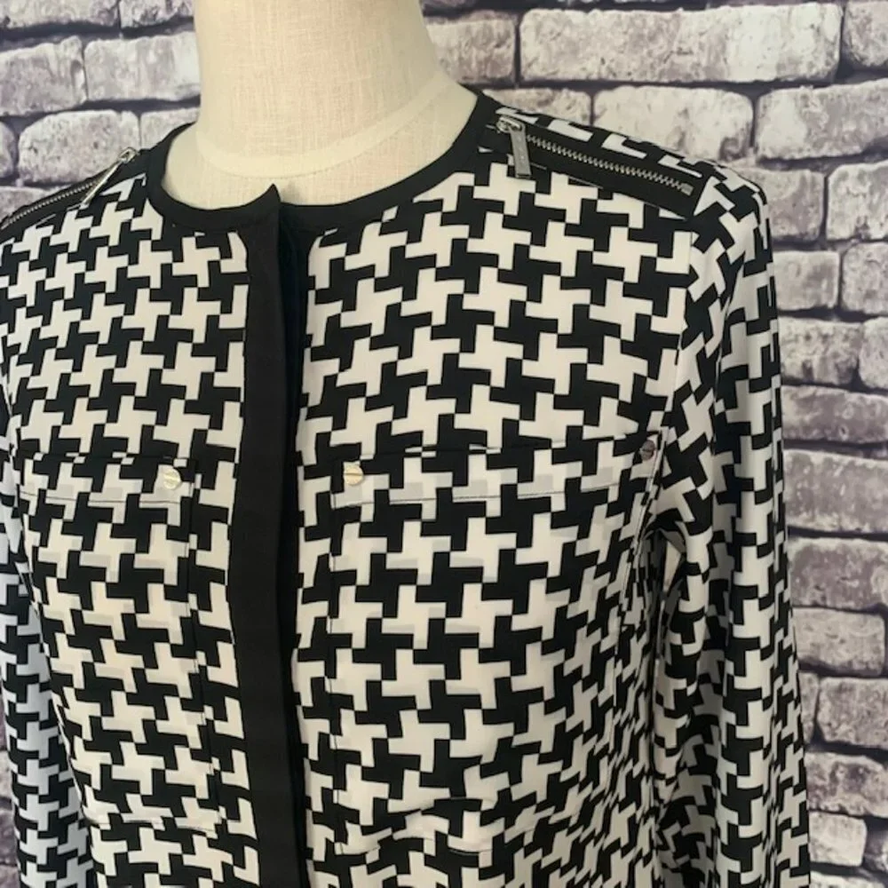 Michael Kors Black & White Blouse Size XS
